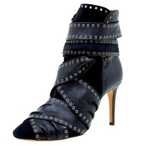 HP‼️❣️ISABEL MARANT black eyelet tie around leather suede Alease ankle boots